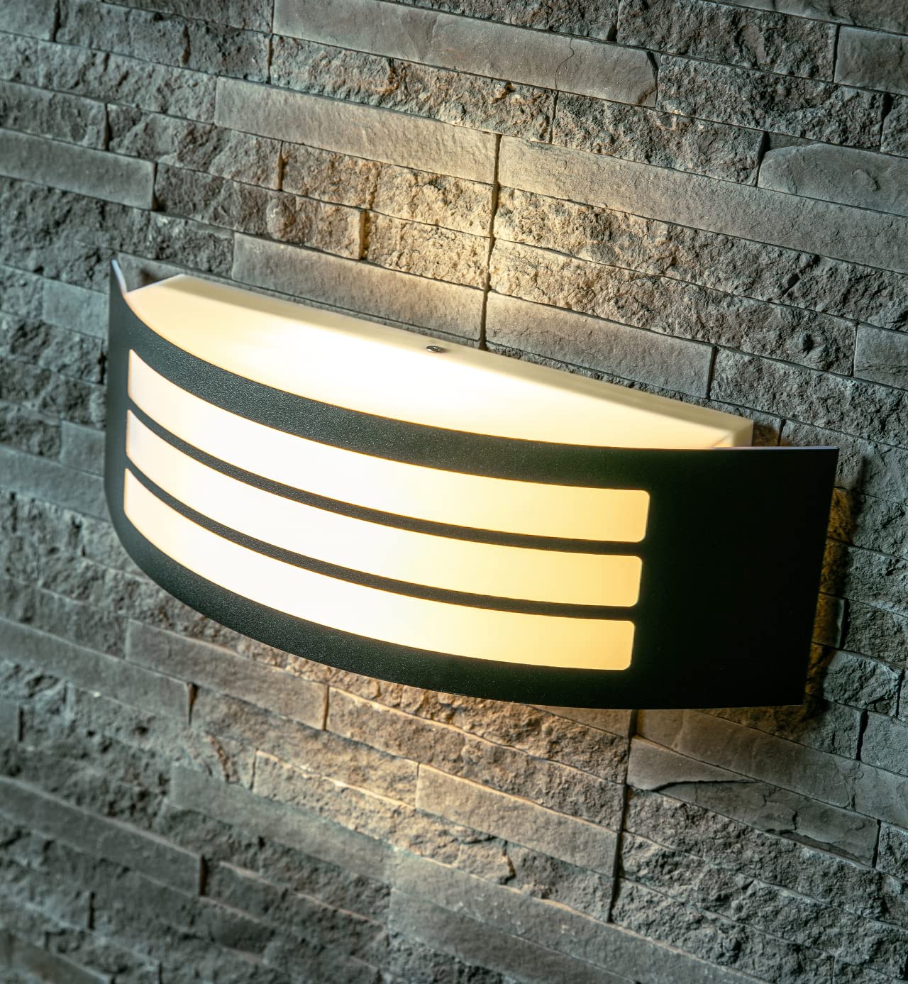 CGC Lighting Stainless Steel Outdoor Outside Wall Light Indoor Garden Patio Porch Door Garage (Black)