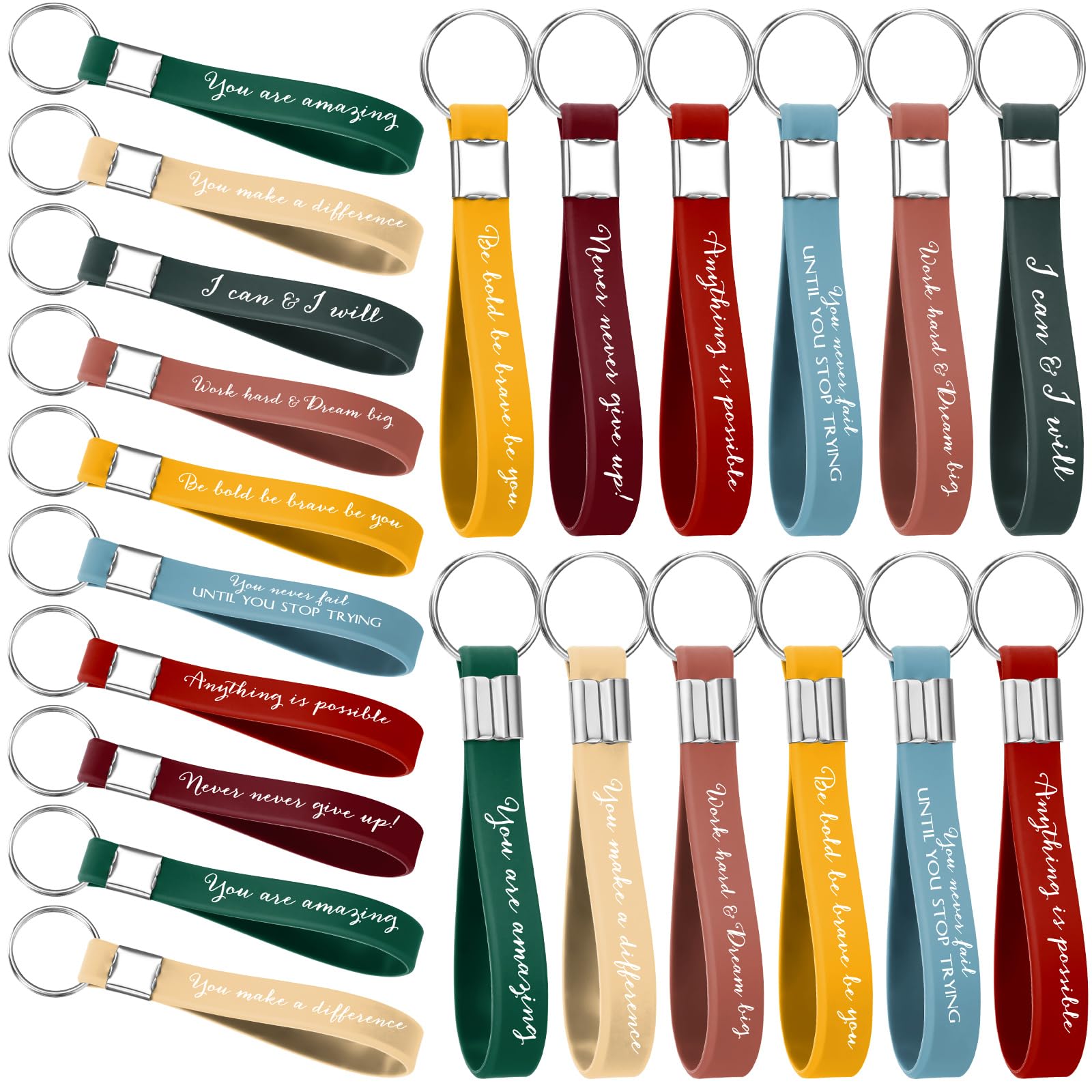 Fumete 24 Pcs Inspirational Keychain Gift Employee