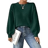 SKAYS Women's 2025 Long Sleeve Cozy Fall Sweater Fall Knit Crew Neck Pullover Lightweight Winter Casual Sweaters