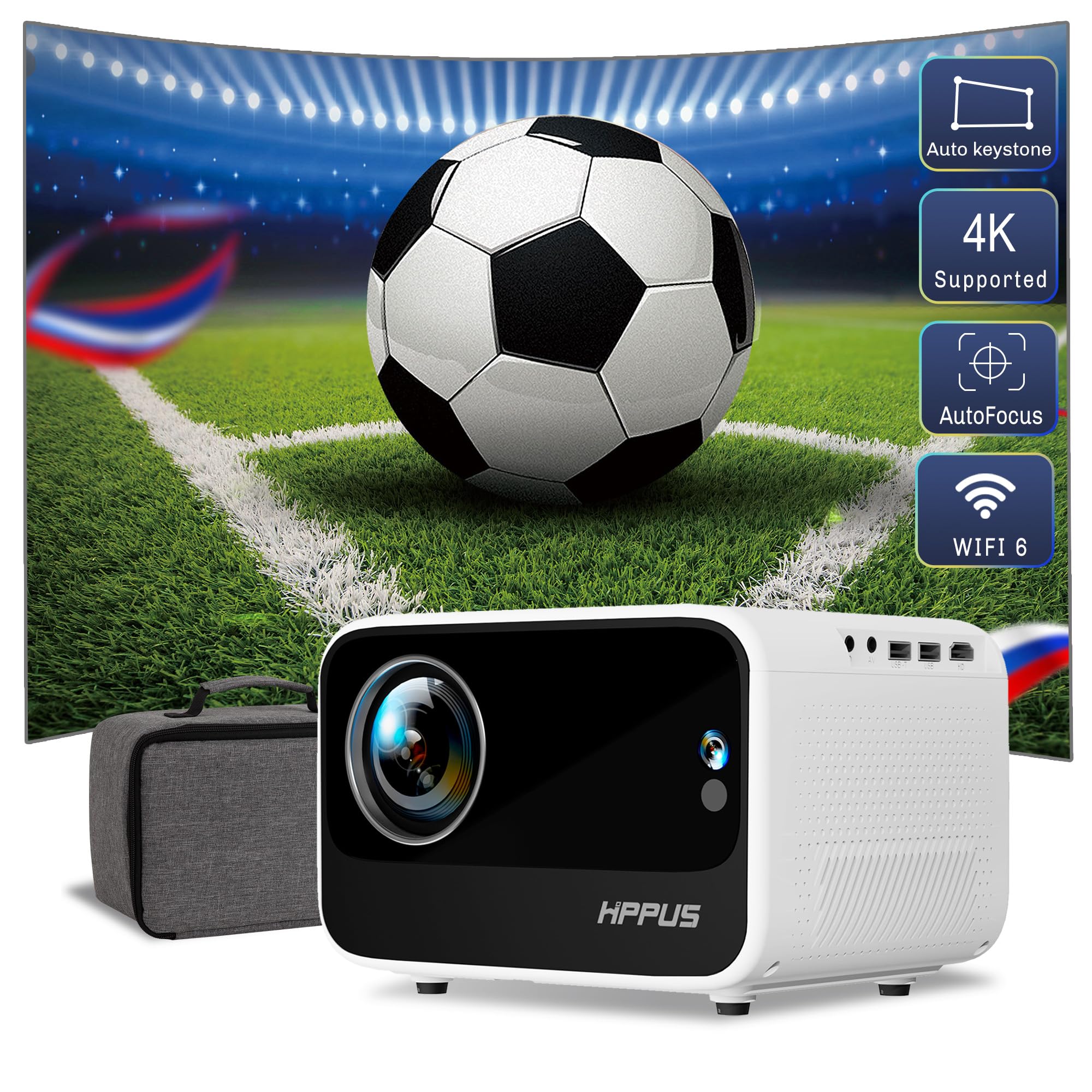 Mua [Auto Focus/Keystone] Projector 4K with Android OS 1080P Native 500 ...