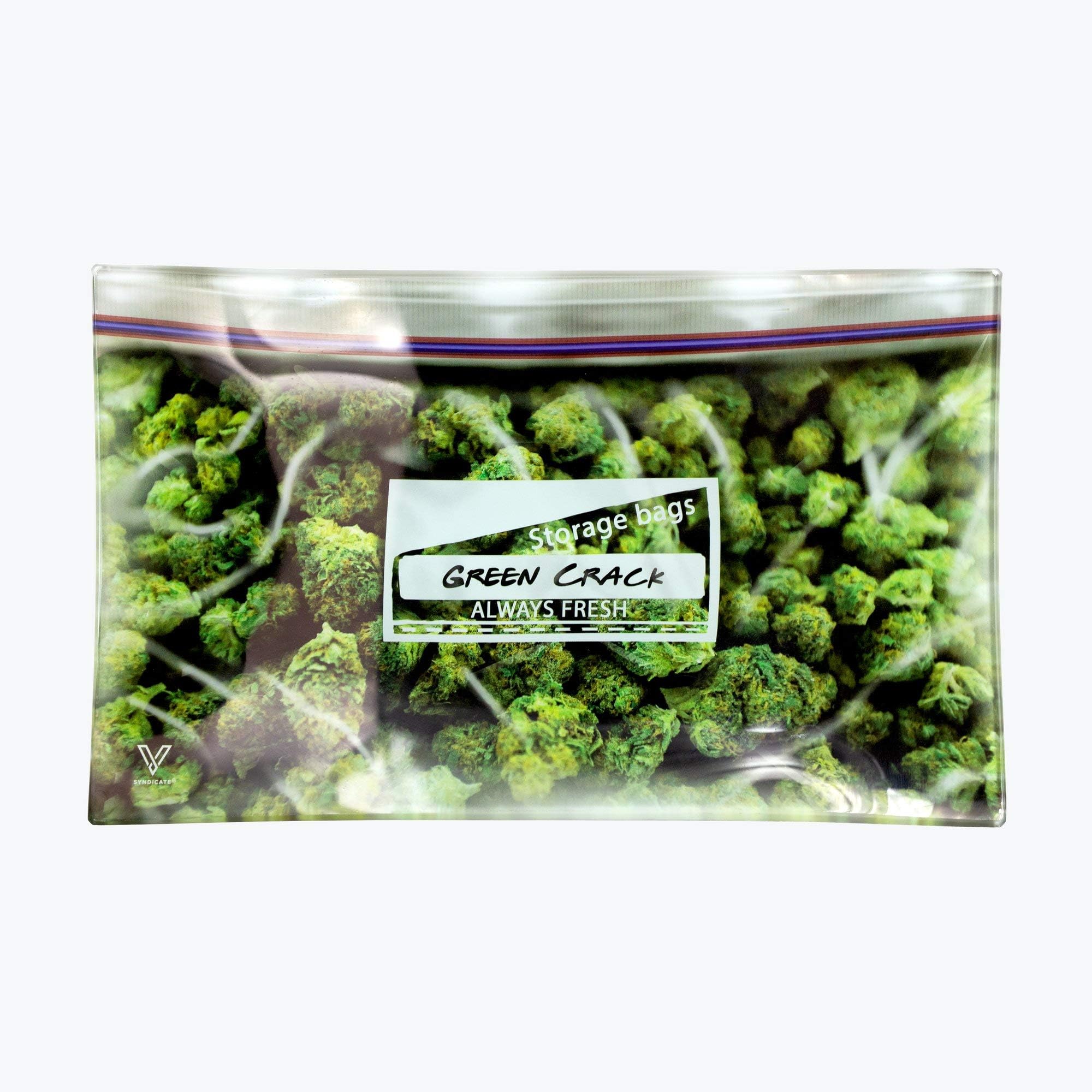 V Syndicate Pound Bag Small 6.5x5 inches Glass Rolling Tray