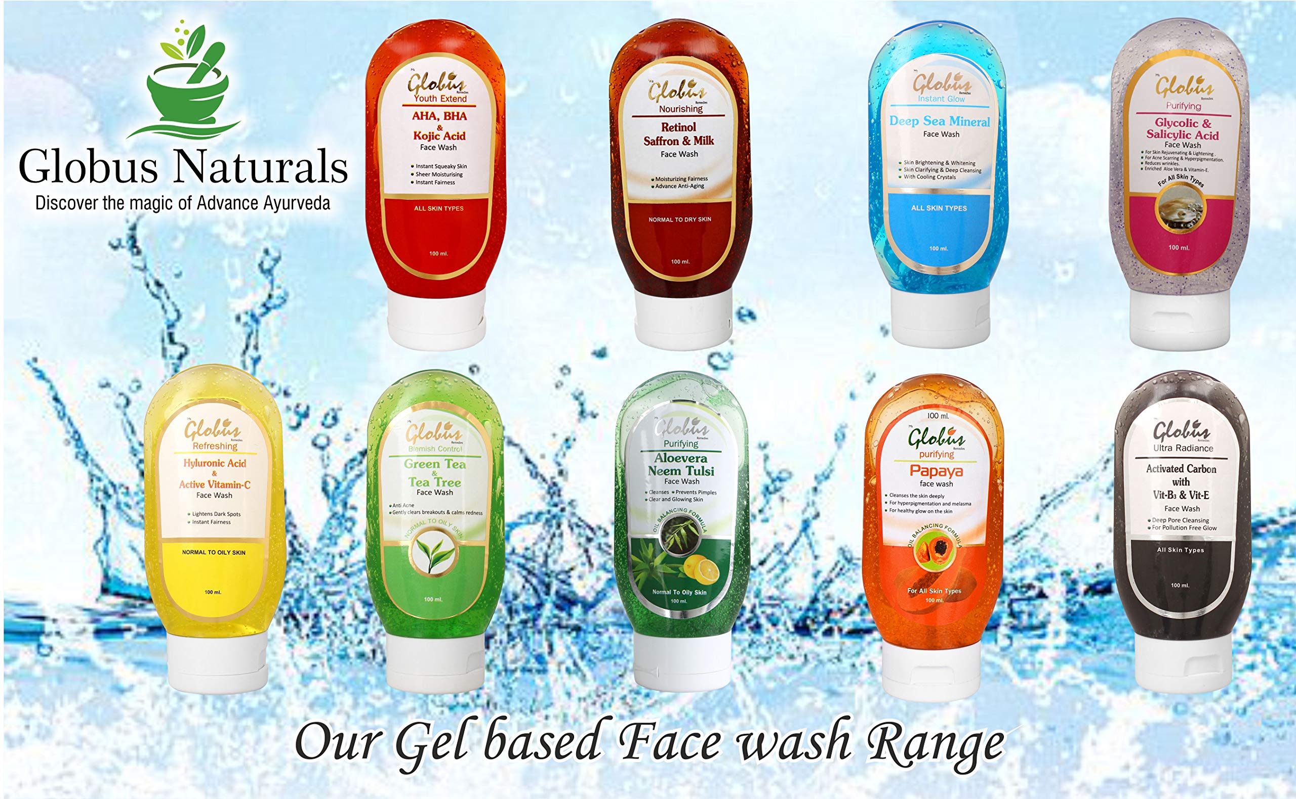 globus naturals pimple clear face wash