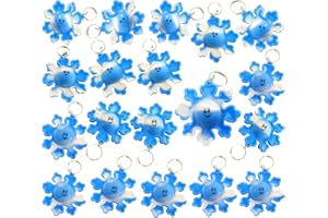 Roaqua 24 Packs Bulk Winter Snowflake Mini pop Fidget Gifts for School Christmas Holiday Kids Party Favors and Classroom Students Prizes