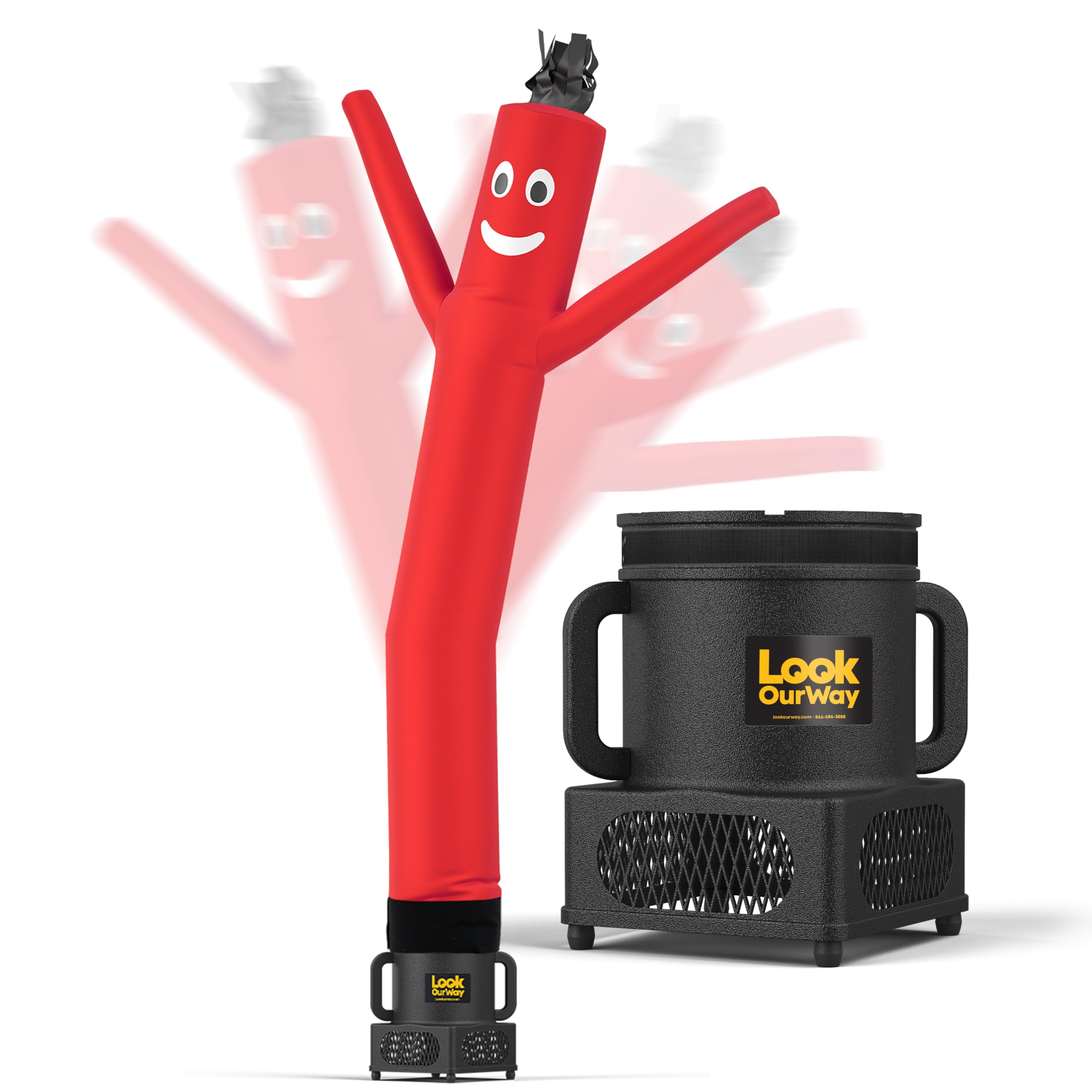 Photo 1 of LookOurWay Air Dancers Wacky Waving Inflatable Tube Guy - 7ft Tall Inflatable Advertising Waving Dancing Man with Sky Dancer Blower - Red