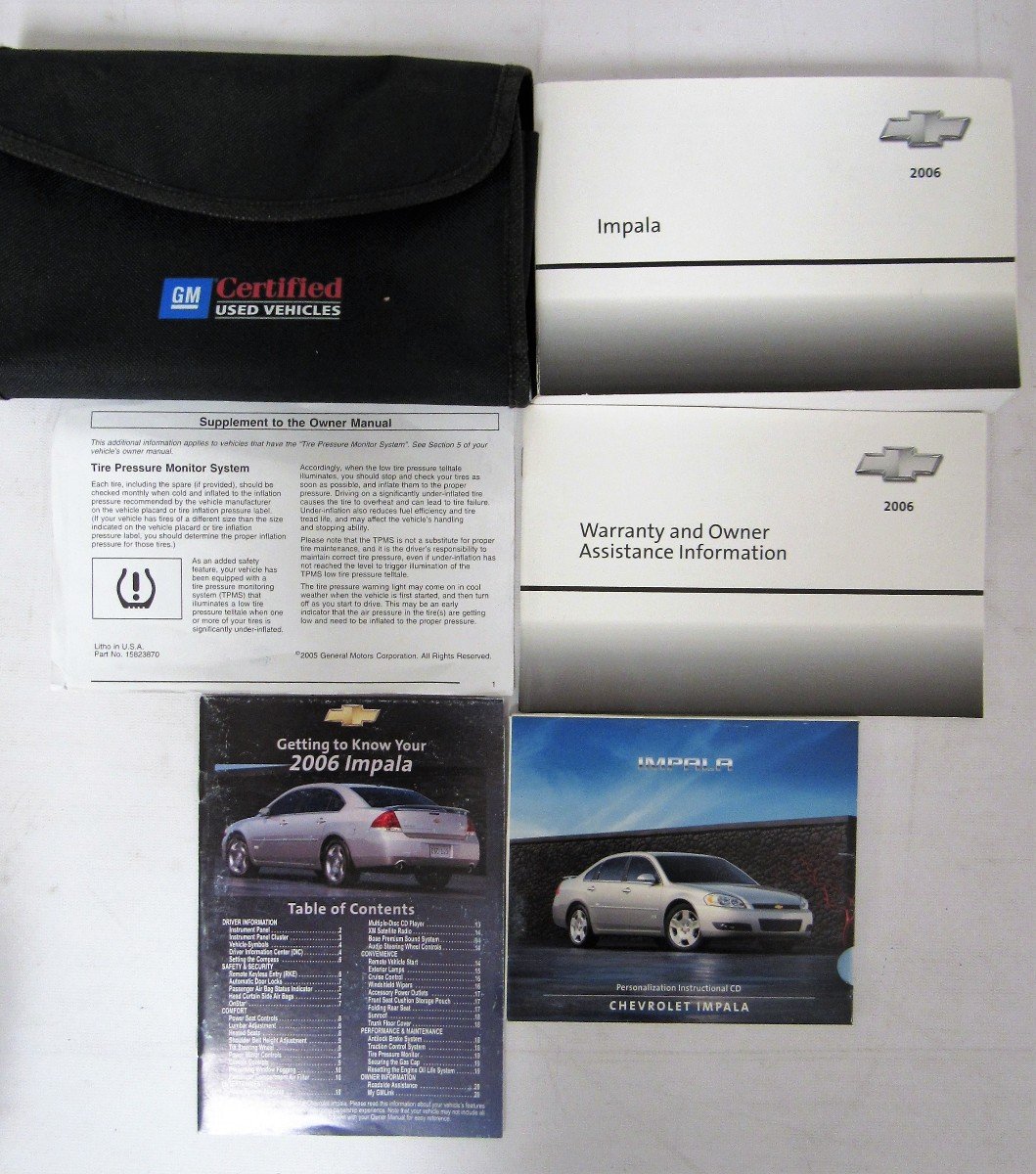 2006 Chevrolet Impala Owners Manual Guide Book Paperback – June 1, 2017