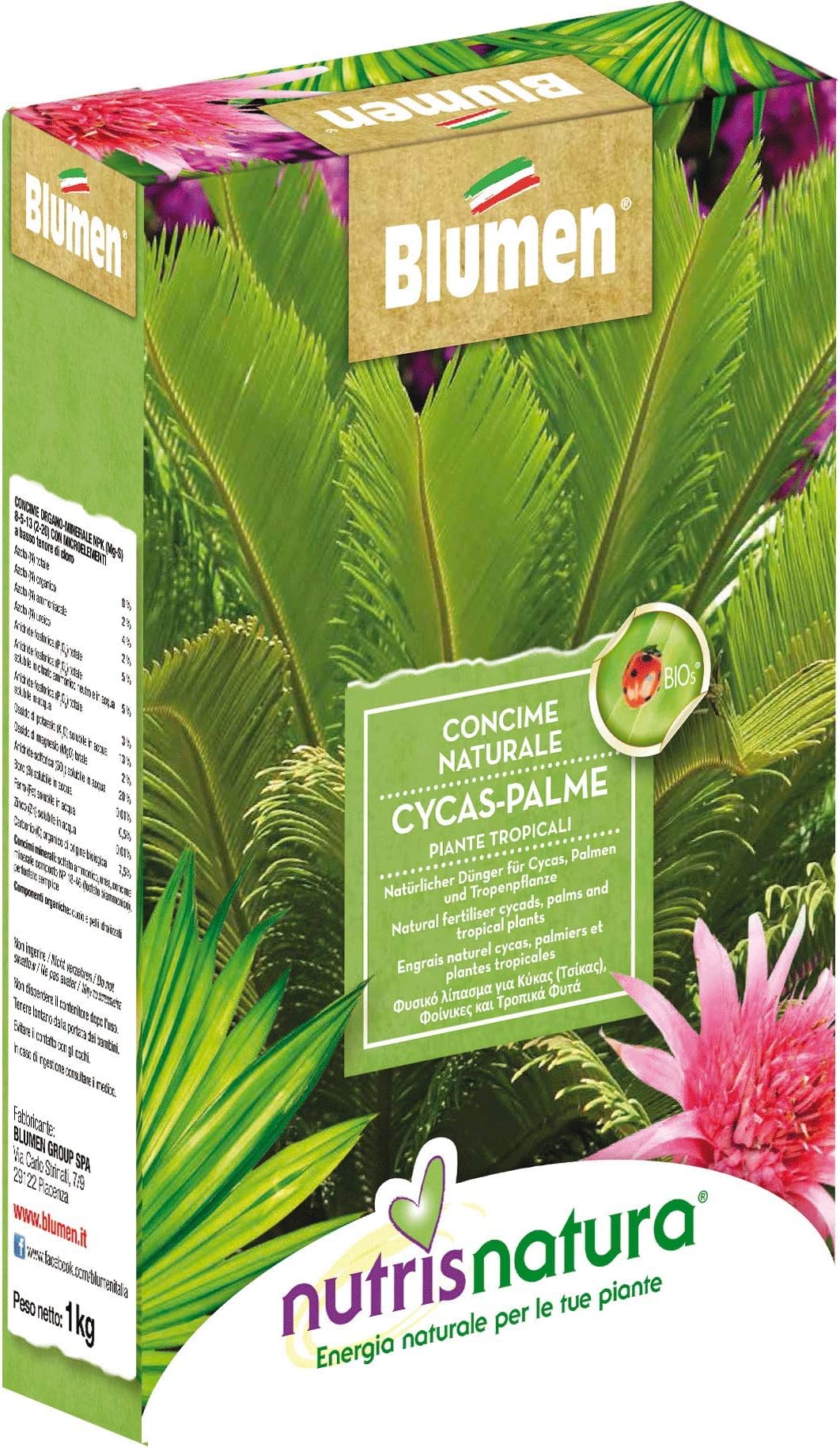 Nutrisnatura Natural Fertilizer Cycas, palem and Tropical Plants, Green
