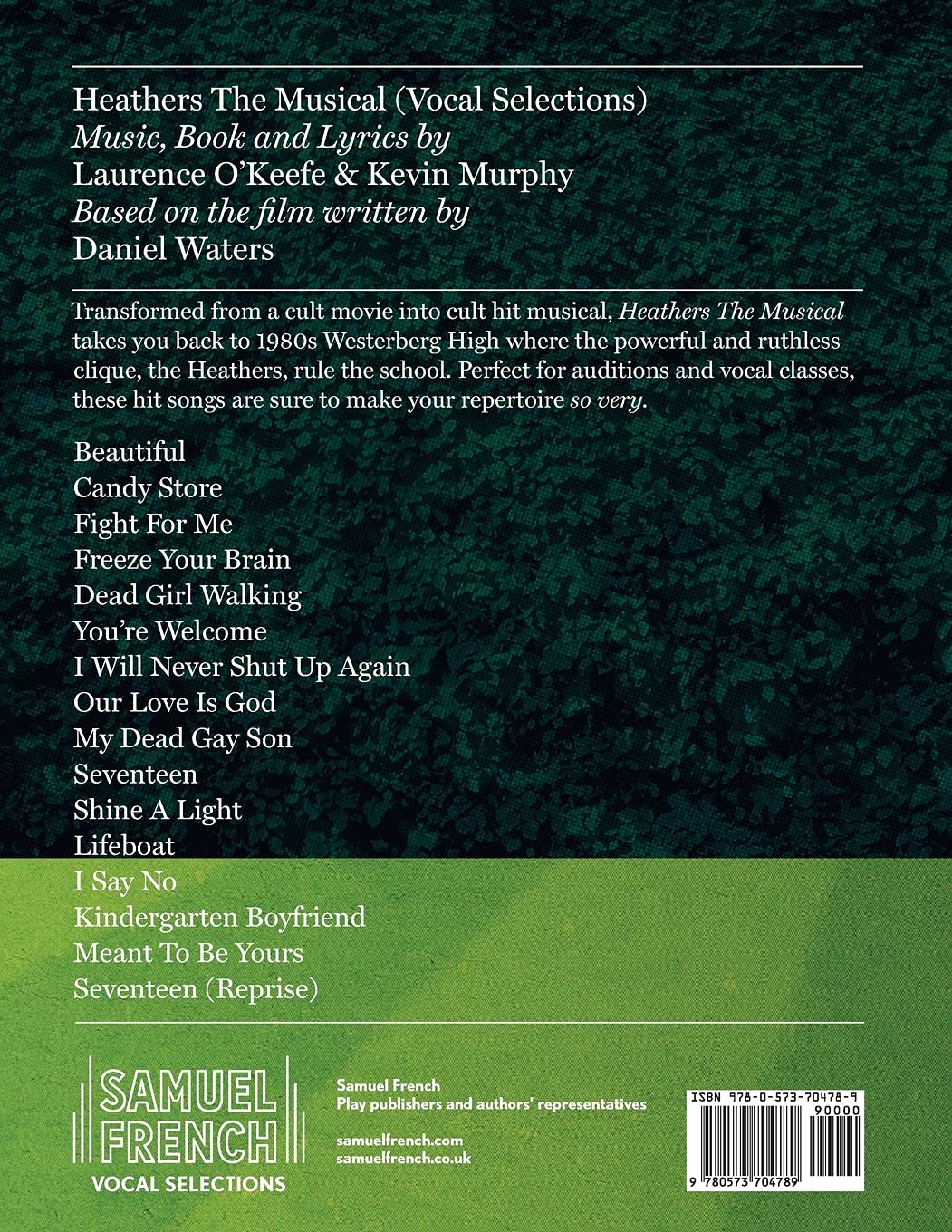 Heathers The Musical Vocal Selections O Keefe Laurence Murphy Kevin Amazon De Bucher
