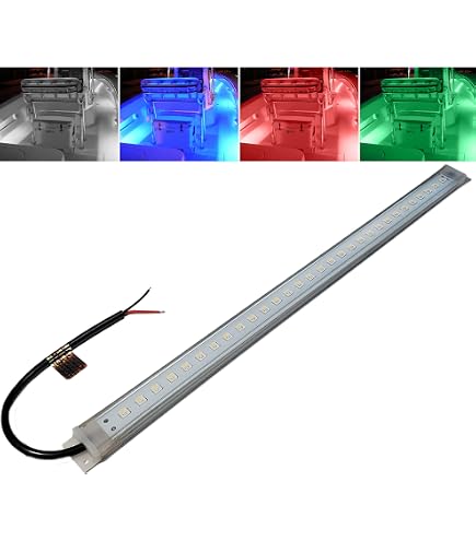 Wave One Marine Luce LED RGBW Per Barca | 10,2 Cm | Bianca, Blu, Rossa, Verde | Montaggio Superficiale, IP67 - 3