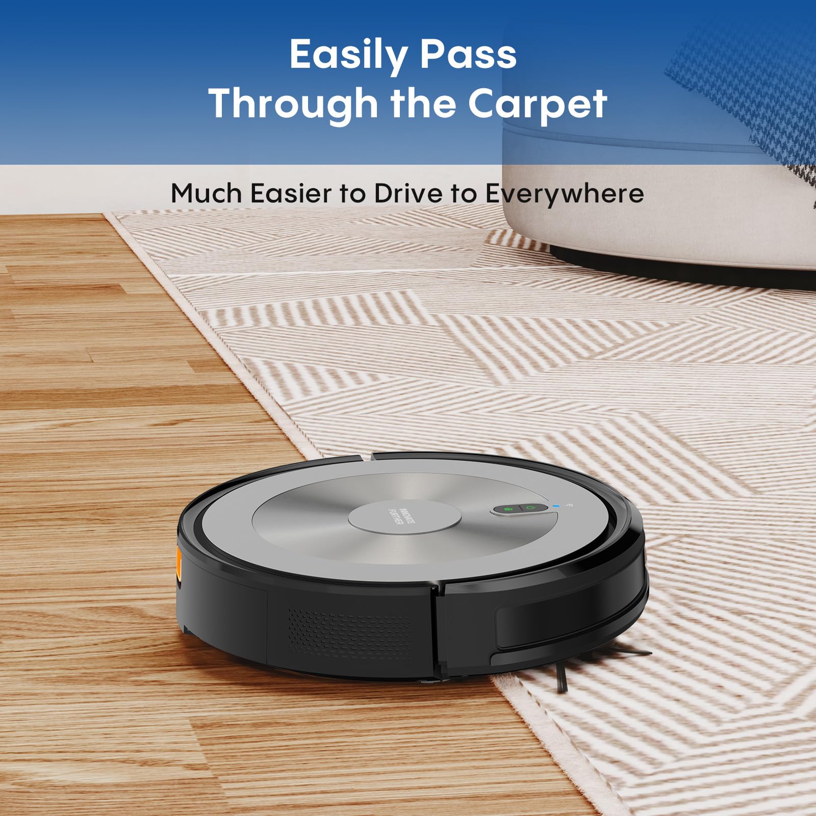 Robot Vacuum Cleaner - 2-in-1 Robot Vacuum and Mop Combo, 2500Pa Suction, Smart Navigation, Alexa & Google Assistant Compatible, Auto Recharge, Anti-Fall, Pet Hair Removal, Z-Shape Cleaning Mode - Image 7