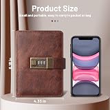 WEMATE Password Book with Lock 600+ Spaces Alphabetical Tabs Brown 4.33 x 6.18 view 3