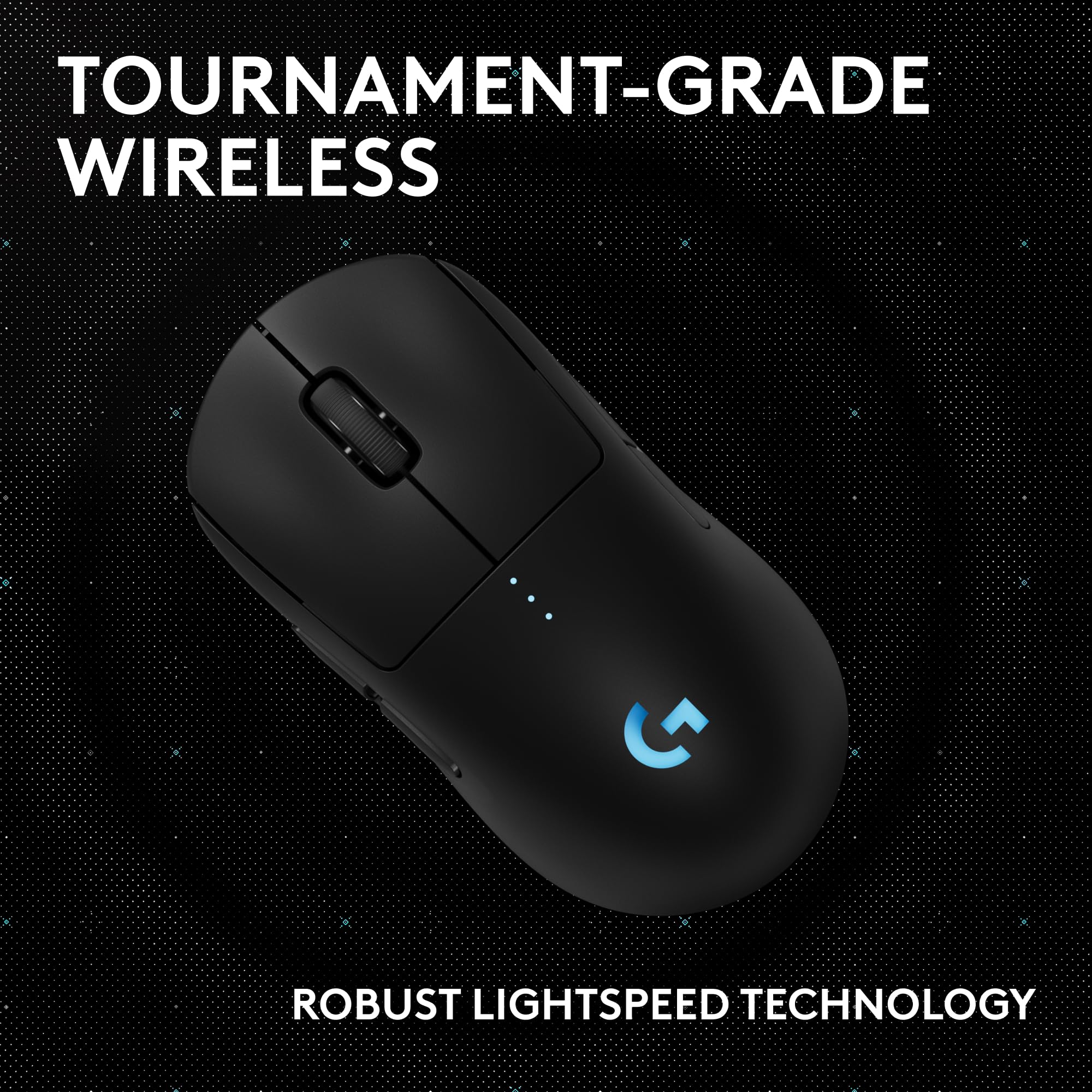 Logitech G PRO 2 Lightspeed Wireless Gaming Mouse, Right- or Left-Handed Mouse with up to 4 Customizable and Switchable Magnetic Side Buttons, 44K DPI Sensor, USB-C Charging, for PC/Mac - Black