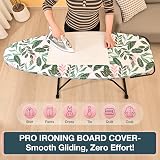 KINGRACK Ironing Board Cover 7mm Thick Padding 100% Cotton 134 x 45 cm Green view 4