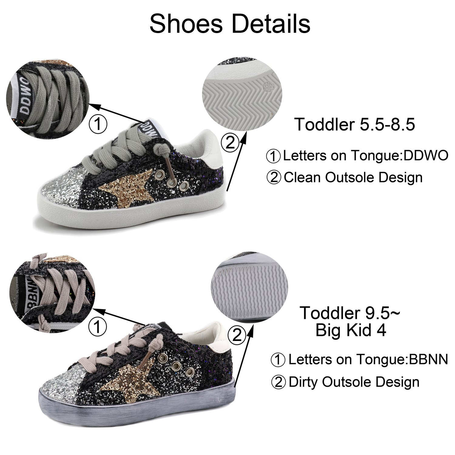 bbnn glitter sneakers