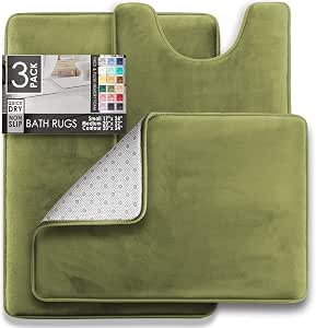 ILANGO White Bathroom Rug - Quick-Dry Non-Slip Bath Mat, Low Pile & Washable For Tub Or Sink - View #5