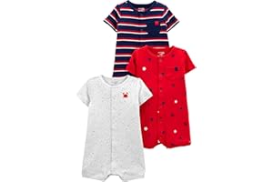 Simple Joys by Carter's Baby Boys' 3-Pack Snap-up Rompers