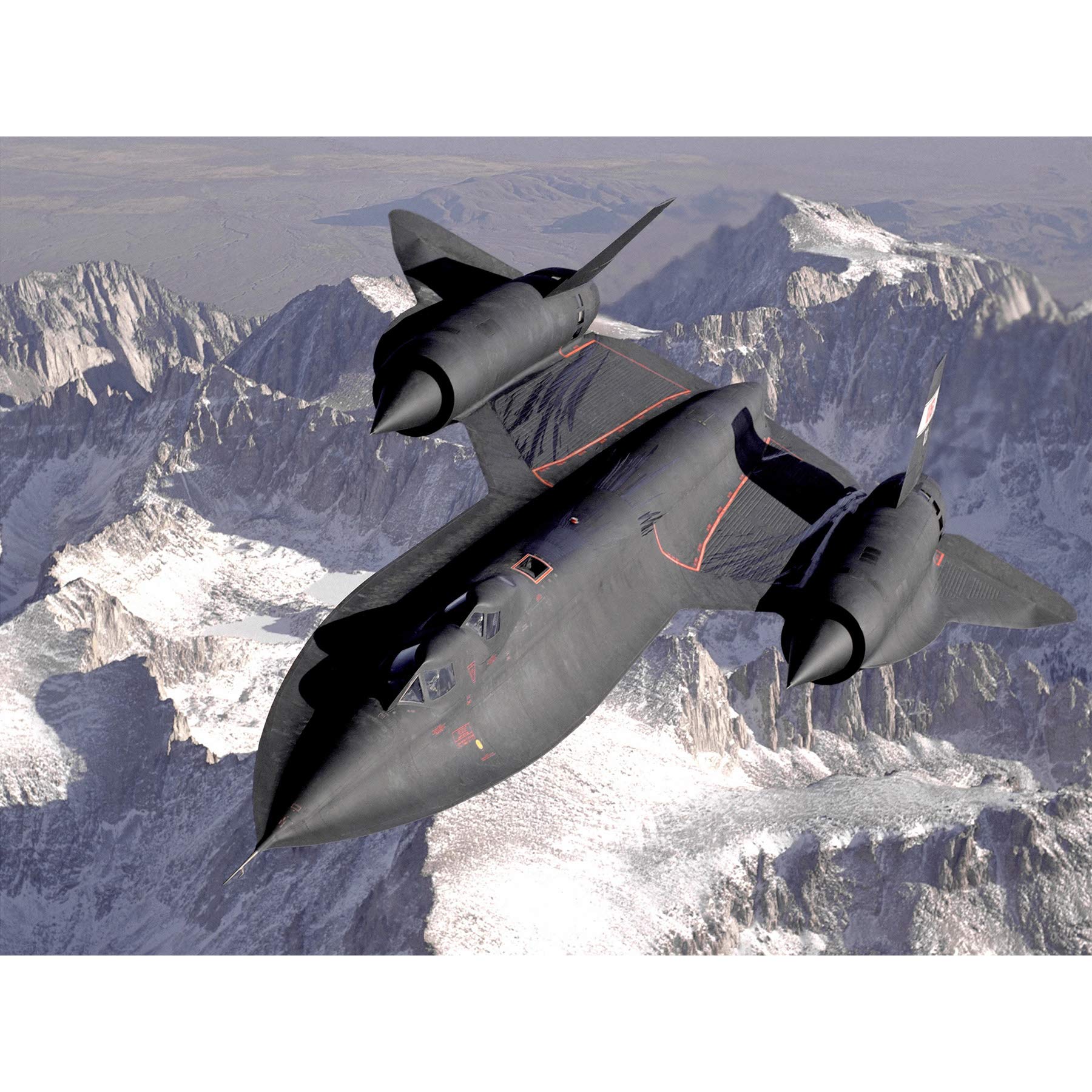 Military USA USAF SR-71B Blackbird Aircraft Photo Large Wall Art Poster Print Thick Paper 18X24 Inch