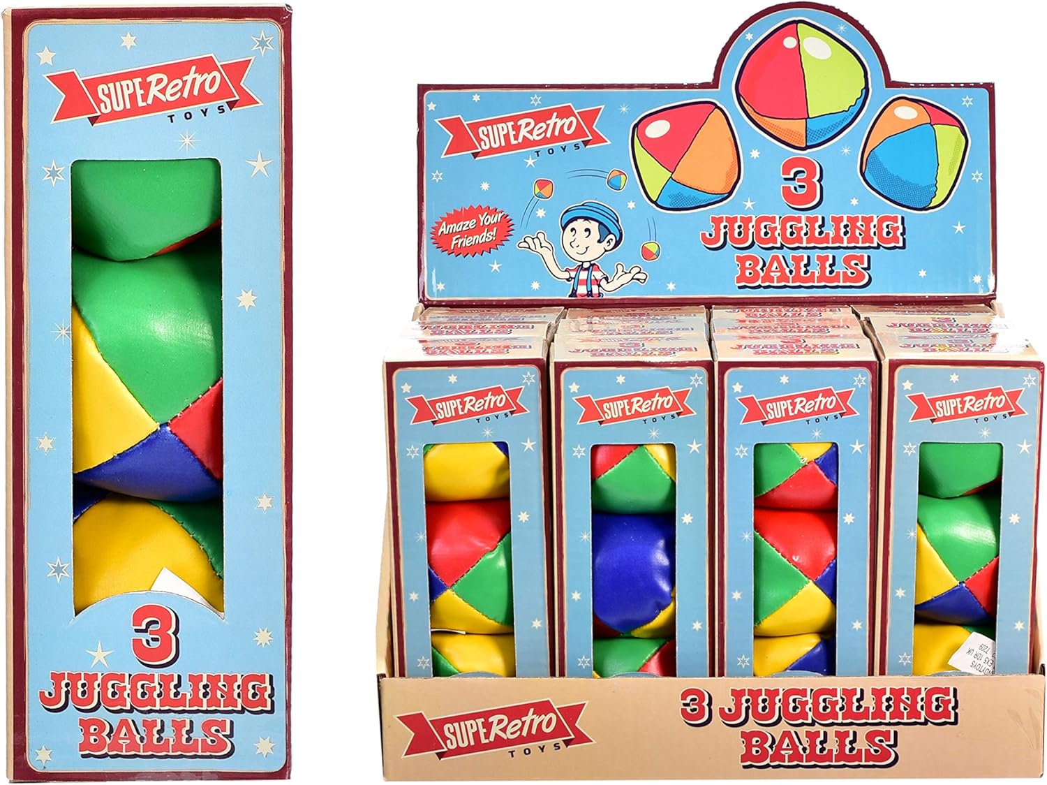 KandyToys Retro 3 Pack Juggling Balls in Box Amazon.co.uk Toys & Games