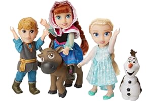 Disney Frozen Deluxe Petite Doll Gift Set - Includes Anna, Elsa, Kristoff, Sven and Olaf! Dolls are Approximately 6 inches Tall - Perfect for Any Frozen Fan!