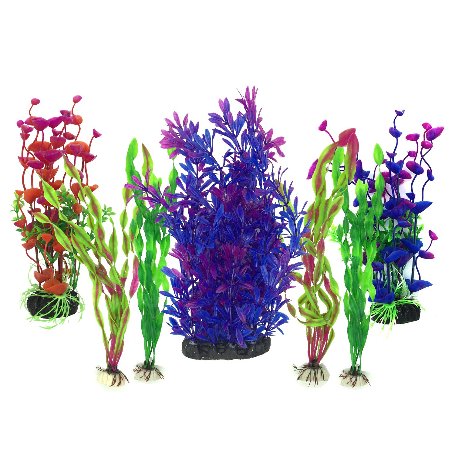 Artificial Aquatic Plants, PietyPet 7 Pcs Large Aquarium