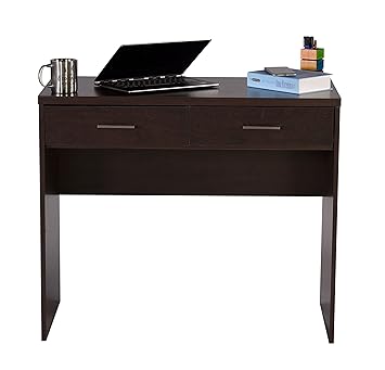 DeckUp Engineered Wood Matte Finish Bei Table and Study Desk (35x18x30-inch, Dark Wenge)