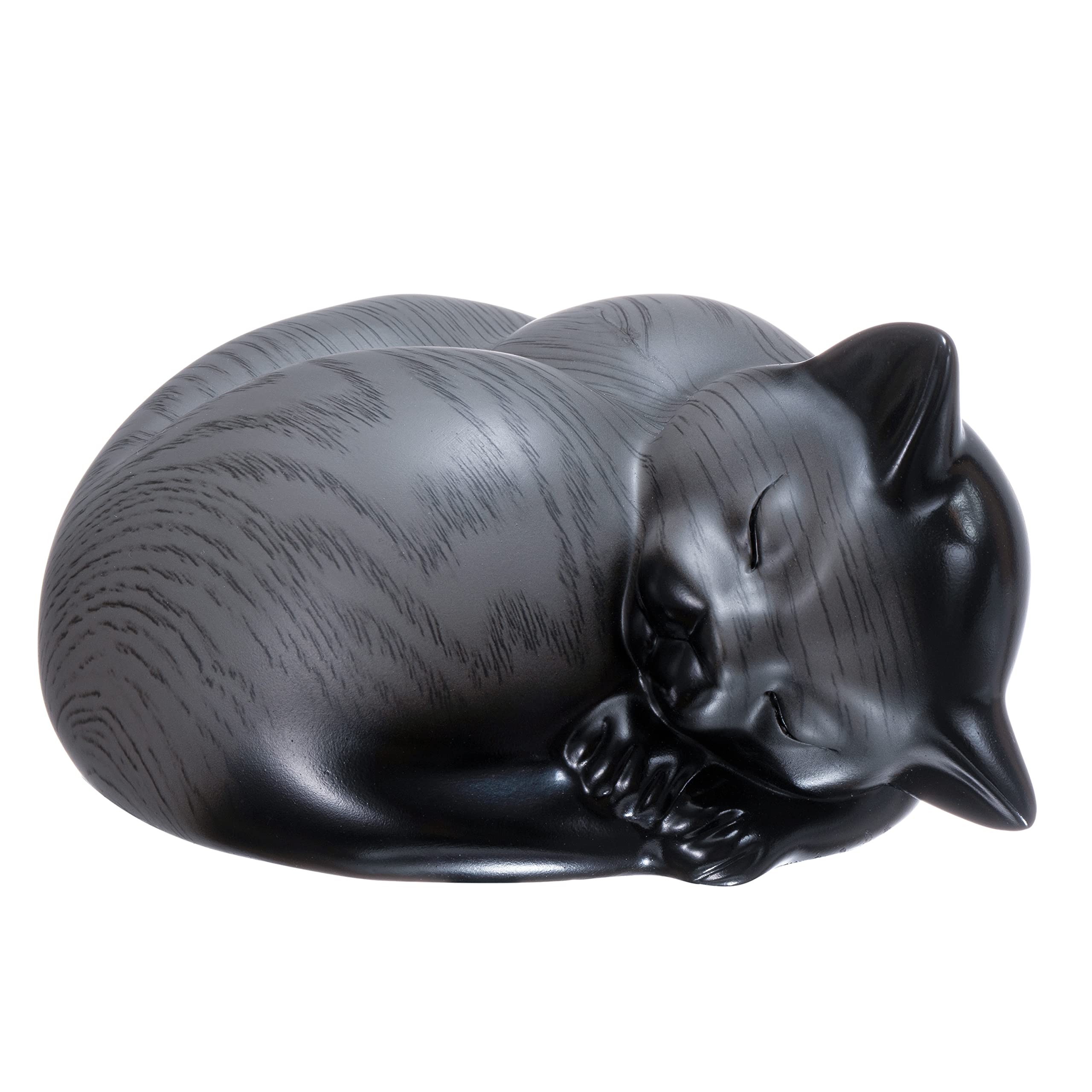 Kriss Art Pet Urns,Sleeping Resin Cremation Cat Urn, Cat Urns for Ashes, Small Animal Urn （Dark Gray）… — image 1