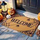 PKFEDR Halloween Door Mat, Non Slip Front Welcome Mat Outdoor Indoor 17x30 | Heavy Duty Washable Doormat Traps Mud. Low Profile Anti Slip Backing. Spooky Halloween Decor to Greet Trick-or-Treaters!