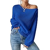 Verdusa Women's Oversized Off The Shoulder Sweater Long Sleeve Fall Chic Knit Tops