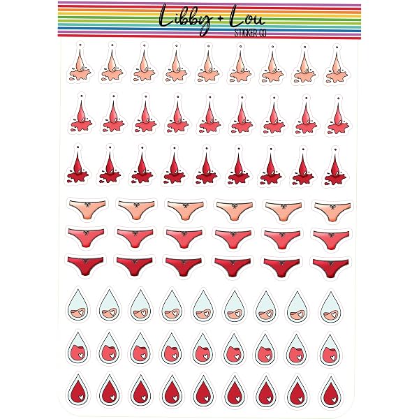 Amazon.com: Period Tracker Planner Stickers | Libby and Lou Sticker Co :  Handmade Products
