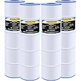 AQUALTRA Pool Filter Compatible with CCP420, PCC105-PAK4, C-7471, FC-1977, 178584, 160301, FC-6470, R173576, 105 sq. ft., 26" x 7" 4 Pack