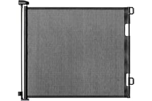 IDEA CASA Retractable Baby Gate for Stairs 33.8"x71" - Dog Gate & Barrier Indoor Stairs Baby Gate - Extra Wide Pet Gate for I
