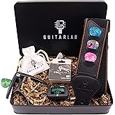 Guitar Accessories Kit - Premium Metal Tin with Guitar Strap, Capo, Tuner & Picks for Acoustic, Bass, Electric & Ukelele Guit