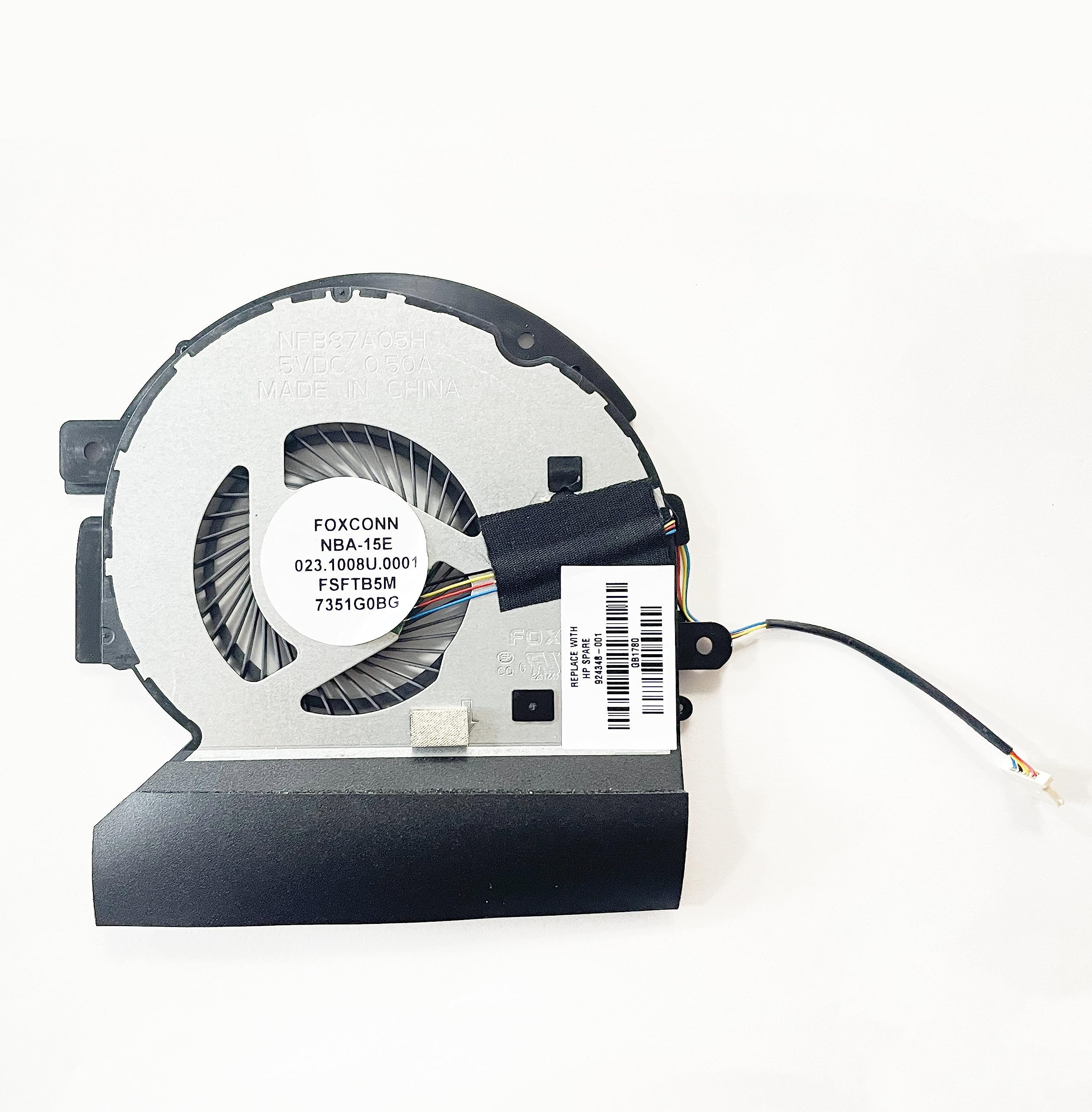 Fleshy Leaf CPU Cooling Fan Replacement for HP Envy x360 15-BP 15M-BP 15-BQ 15M-BQ 15-BP001TX 15-BP100TX 15M-BQ021DX 15-BQ104TX NFB87A05H 924349-001 924348-001