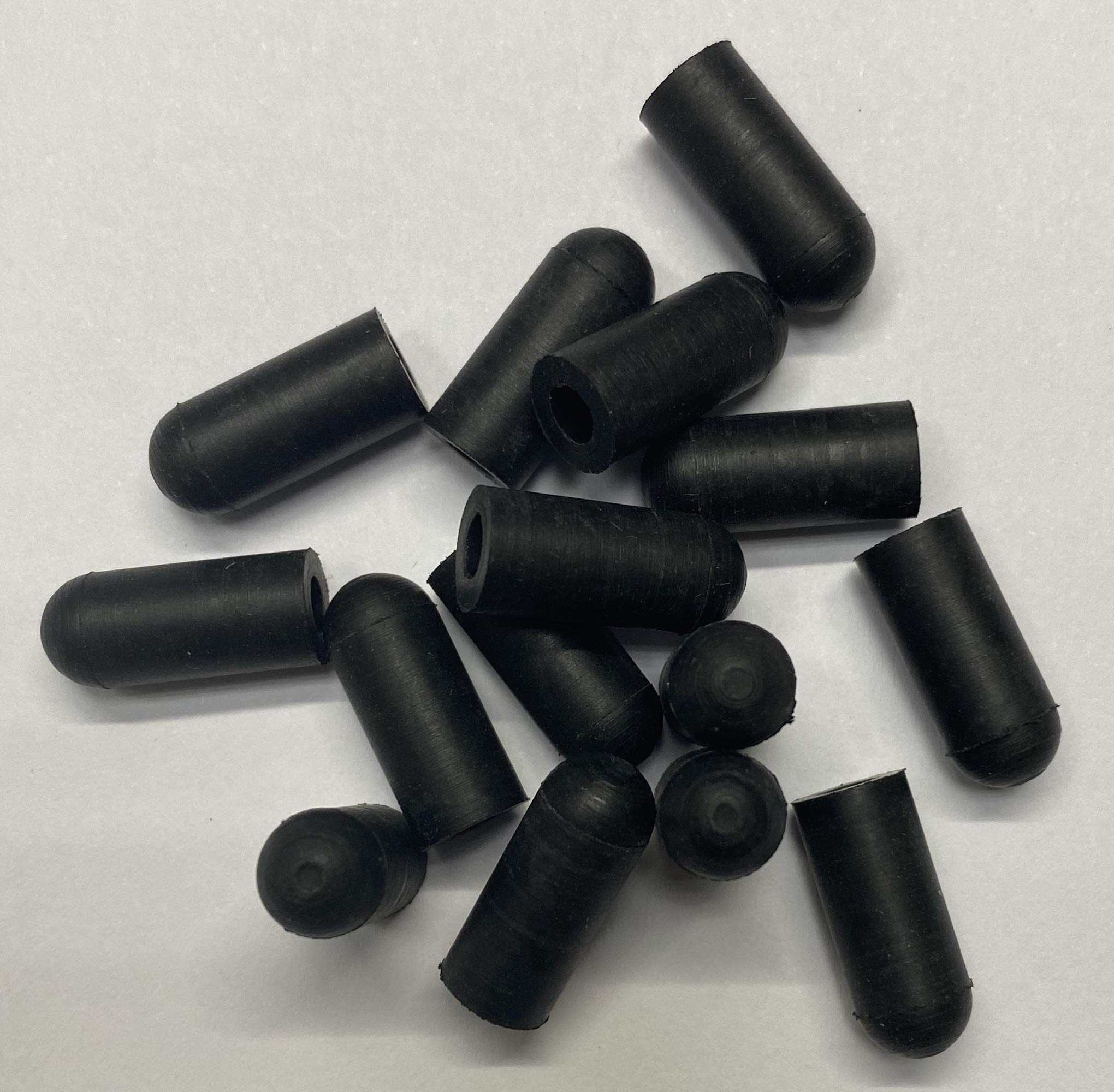 dexierp Protection Force Round Cap for 5/32" 4mm OD (Pack of 50) Pipe Post Tube End Cover 8-32 UNC 8-36 UNF M4 Screw Thread Protectors Elastic Rubber