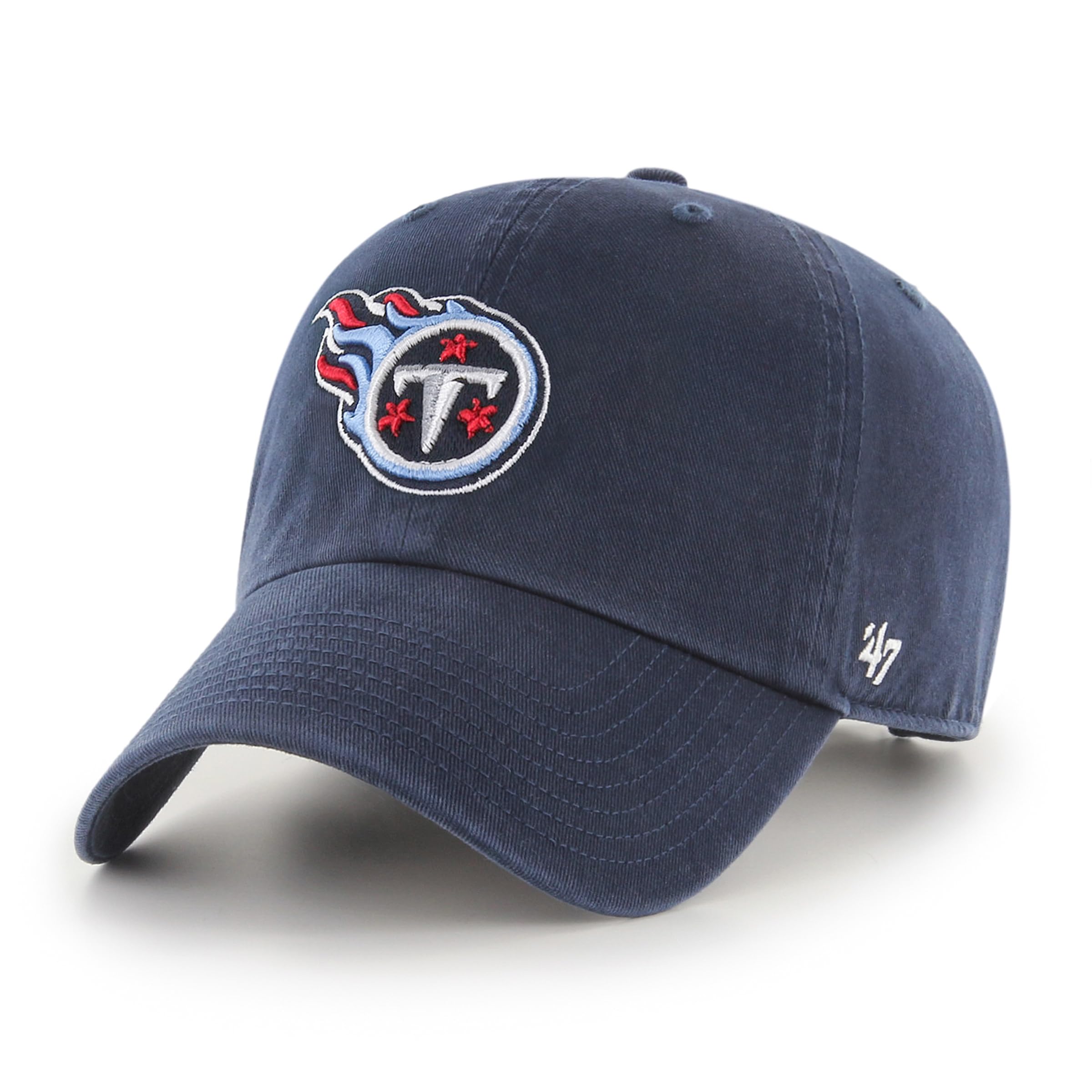 47 Tennessee Titans NFL Clean Up Unisex Baseball Cap, Adjustable, Team Badge, Navy Blue