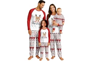 ZXCTKA Christmas Pajamas for Family Pjs Comfy Sleepwear Couples Cute Loungewear Sets family Christmas Pajamas Matching Sets