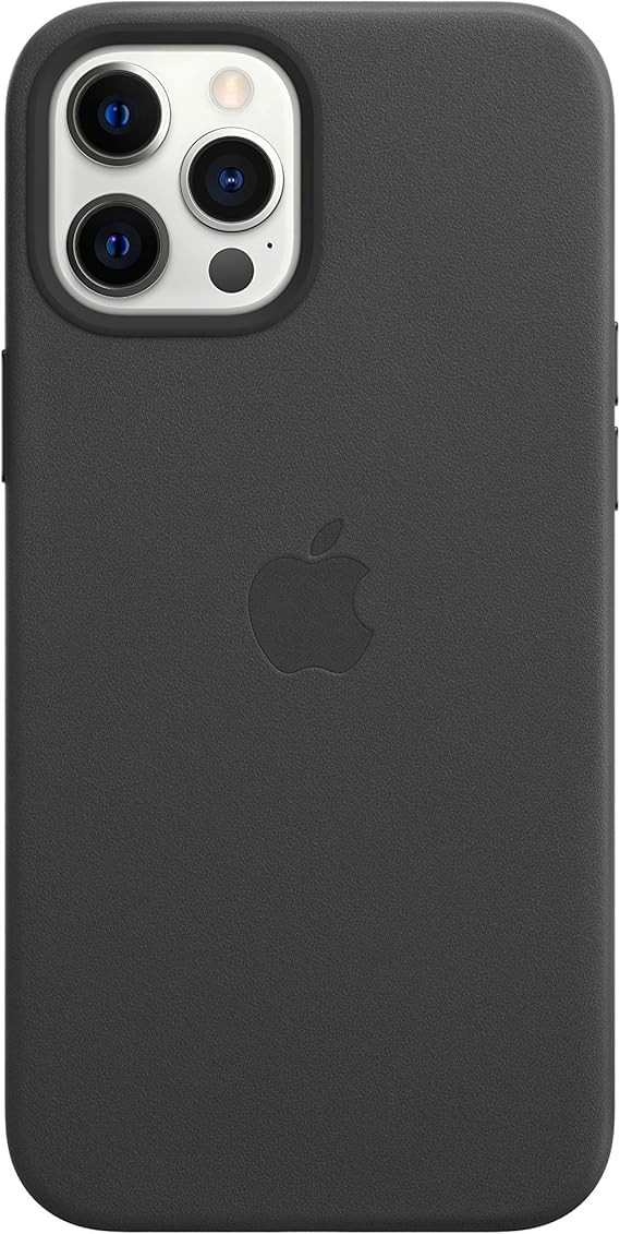 Apple Leather Case with MagSafe (for iPhone 12 Pro Max) Black Amazon