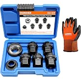 OMNIHEK 22800 7PCS Universal Wheel Stud Installer Tool Set with Bearing Nut | Heavy Duty Auto Repair Kit for Cars &amp; Light Trucks, With box, M12x1.25/1.5/1.75, M14x1.5, 7/16" &amp; 1/2" UNF Hub Bolt Installer