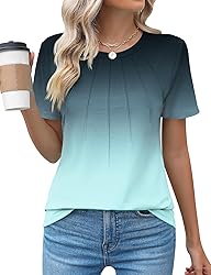 Kistore Womens Fashion Plus Size Short Sleeve Crew