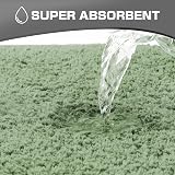 wyewye Microfibre Bath Mat 2cm Thick 40x60cm Light Green Non-Slip view 5
