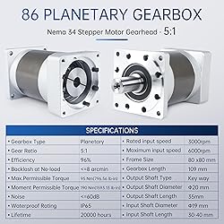 YIDOFENG Nema34 Stepper Motor Planetary Gearbox