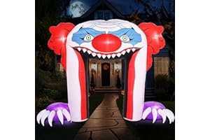 ZPISF Halloween Inflatables Giant 11 FT Creepy Clown Archway Outdoor Decorations, Large Halloween Blow Up Yard Decorations for Front Yard Lawn Garden Decor