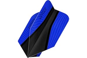 DARTS CORNER Harrows Retina X | Premium Extra Strong 100 Micron Dart Flights in Slim Shape, 5 Sets of 3 Flights, 15 Flights In Total, Blue