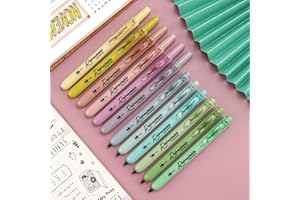 WRITECH Retractable Highlighters Assorted Colors: Chisel Tip Click Aesthetic Highlighter Marker Pens Pack Multi Colored Ink No Bleed Smear for Highlighting Journaling (12ct Neutral)