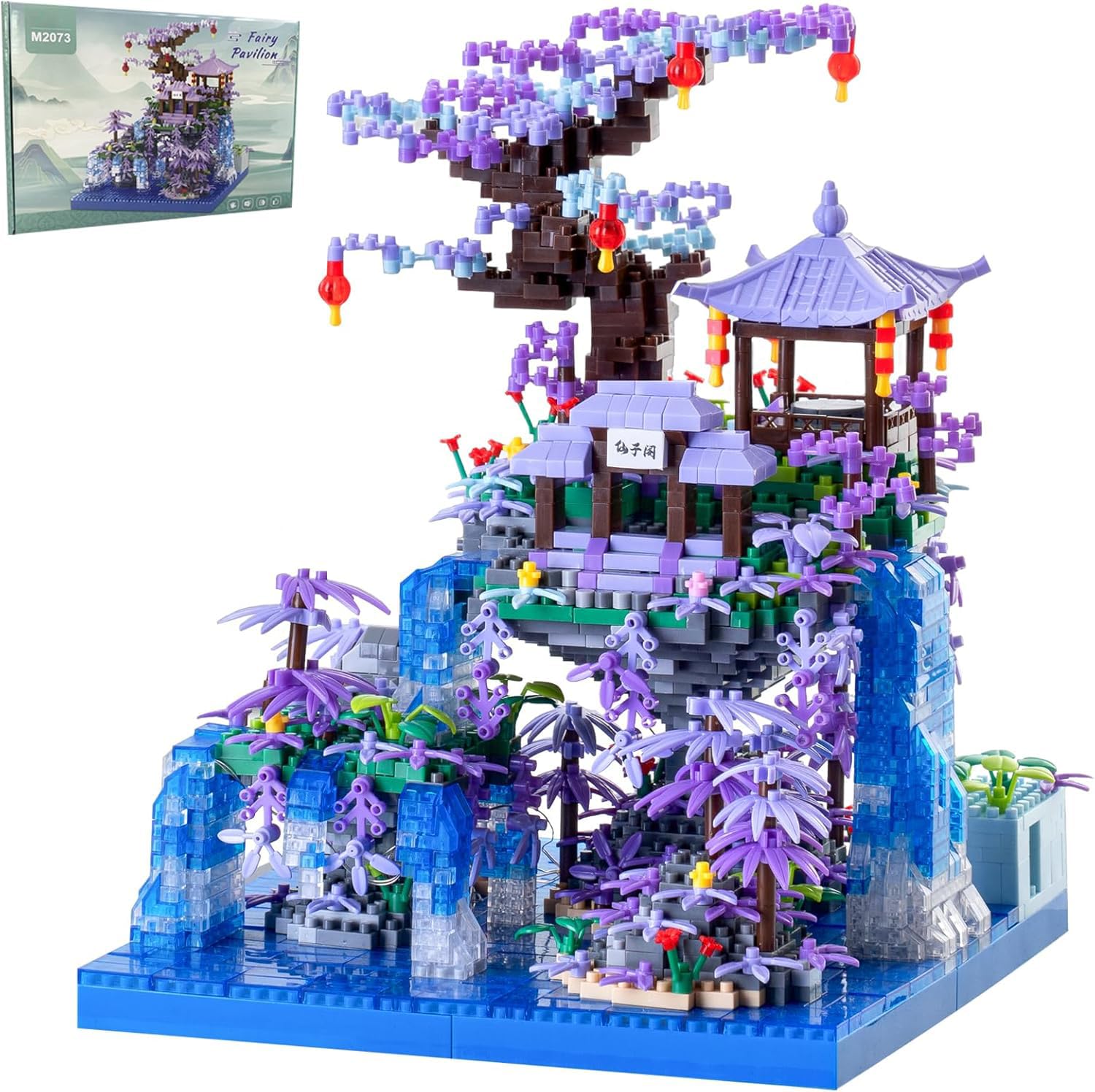 Boyorc Cherry Blossom Treehouse Micro Mini Building Block Sets, Chinese Bonsai Tree House Architecture Model Toy Gifts for Adults 3000 Pieces