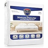 All-in-One Mattress Protector, Zippered Encasement, Water & Stain Resistant, Triple Seal Protection, Twin, White