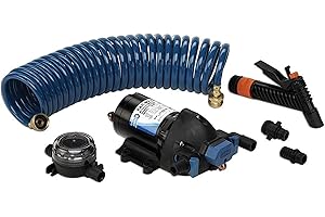Jabsco 32900-0092 ParMax 4.0 GPM Washdown Pump - 12VDC 60 PSI with 25 ft. Hose Coil