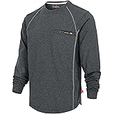 BOCOMAL FR Shirts for Men Melt Pocket Lightweight Crew T-Shirt NFPA2112/CAT2 Fire Resistant Work Shirt