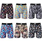 Warriors & Scholars Chafe Safe Pouch Boxer Briefs For Men 6 Pack Of 6, Moisture-Wicking, Buldge Enhancing Mens Underwear