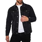JMOJO Denim Jacket Men - Casual Vintage Regular Fit Button Down Trucker Style – Mens Jean Jackets Stylish Everyday Outerwear