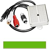 CCTV Microphone Audio Outdoor Security Gift RCA Tiny Surveillance Mic DVR High Sensitive Preamp Amplified Pickup Device External Camera Sound Waterproof Best Metal Case